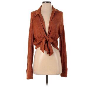 Savannah Morrow Wrap Front Long Sleeve Blouse XS